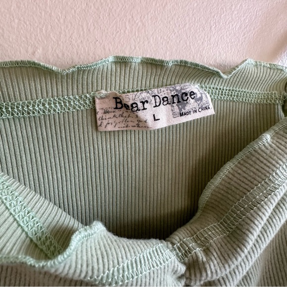 BEAR DANCE Pastel Green Lettuce Edge Tanktop - Picture 4 of 4